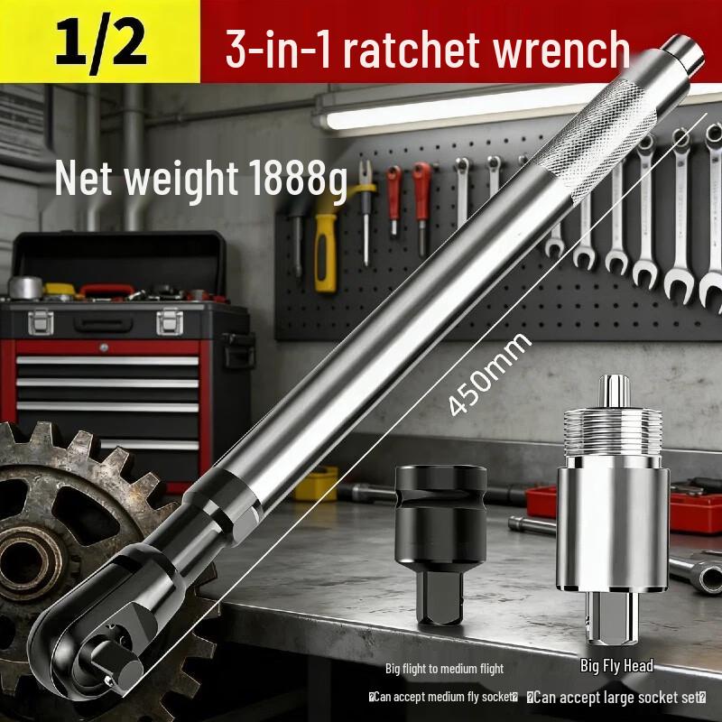 Yunduo Multifunctional 3-in-1 Ratchet Wrench