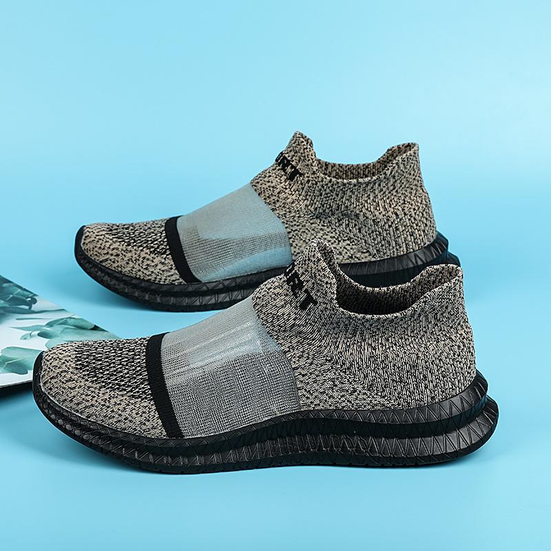 

Fashion Hot Sneakers Men Shoes Breathable Mesh Stretch Fashion Lightweight Soft Sole Men s Casual Shoes Lace Up Zapatos De Hombre 46 хаки