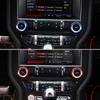 2Pcs Air Condition Radio Knob Rings AC Control Switch Button Decorative Ring Cover for Ford Mustang 2015-2020 Audio Trim