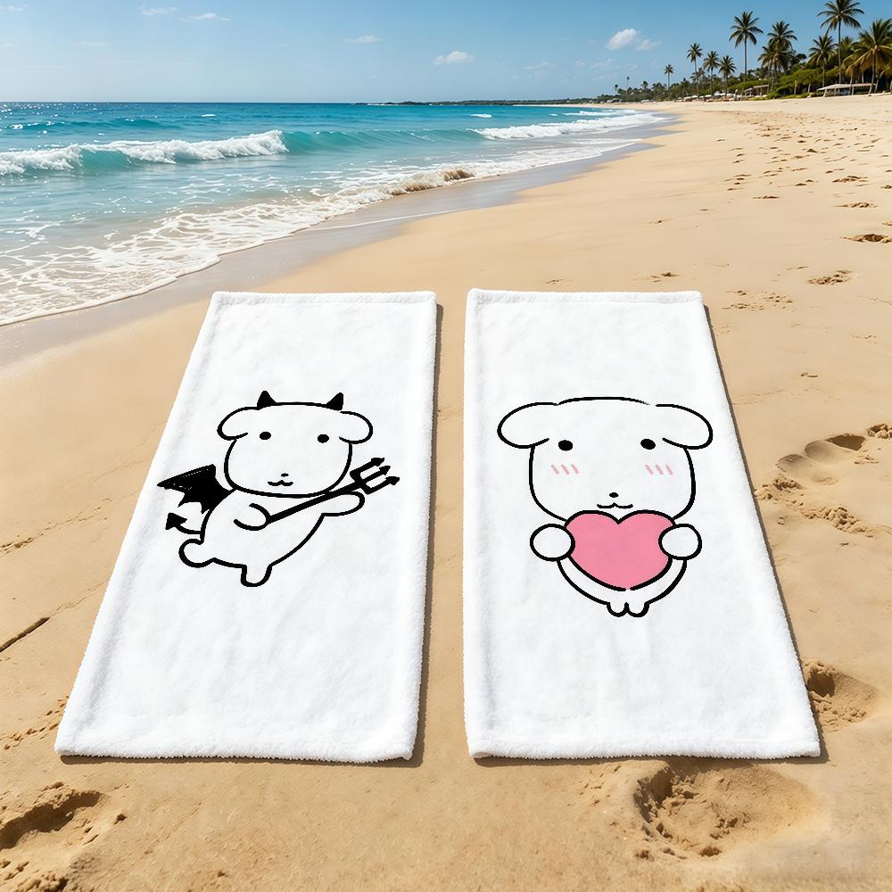 Cute GANADI Anime Towel For Outdoor Camping Beach Towel Super Absorbent Quick-Drying Summer Towel