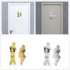 Toilet Room Sign Decorative Bathroom Sign for Hotel Bar Restaurant Mirror Wall Signo Signe De Toilette