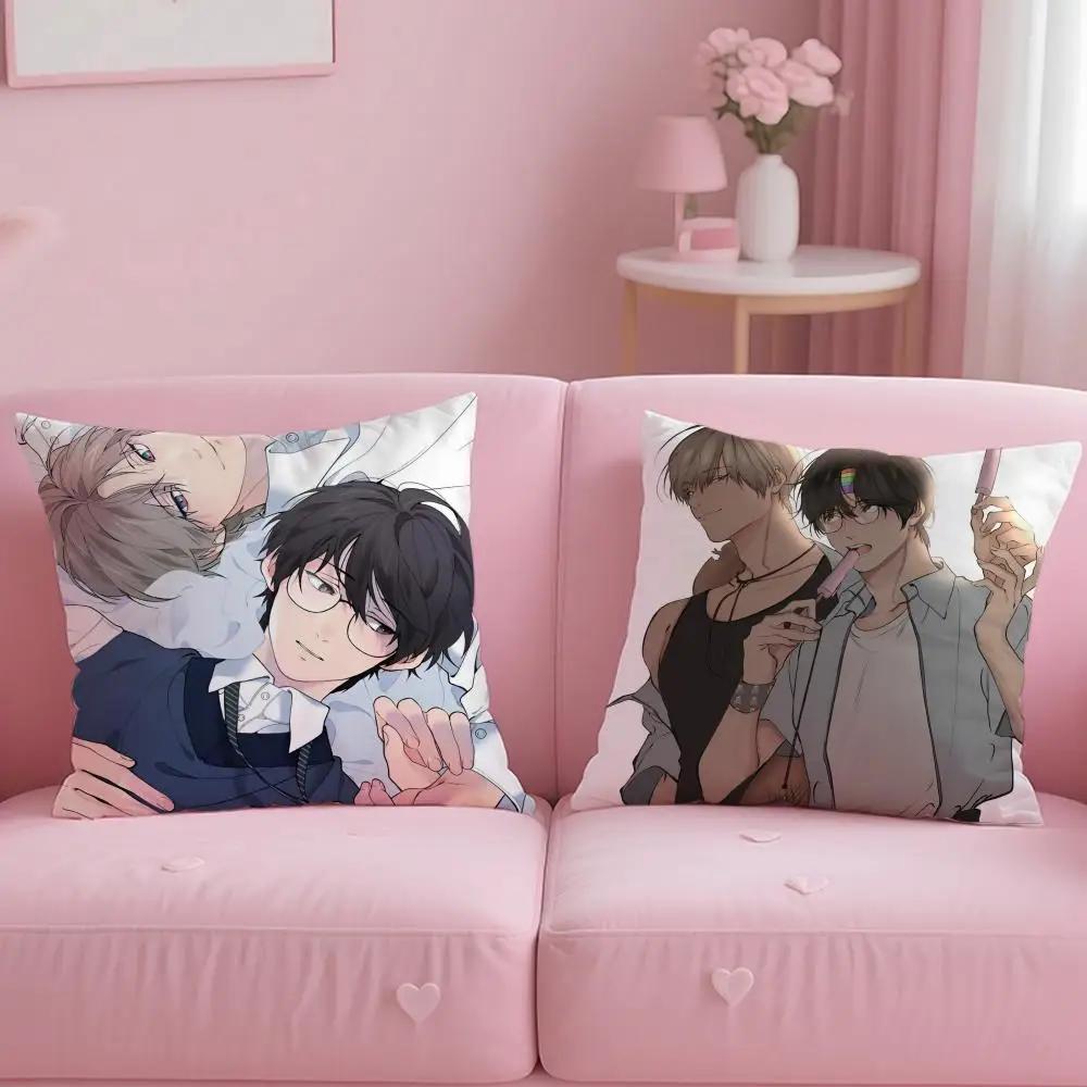 Anime L-Lost in the C-Cloud Pillow Case Soft Plush Fabric Double-Sided Printed Cushion Cover Warm Winter Sofa Pillow Case