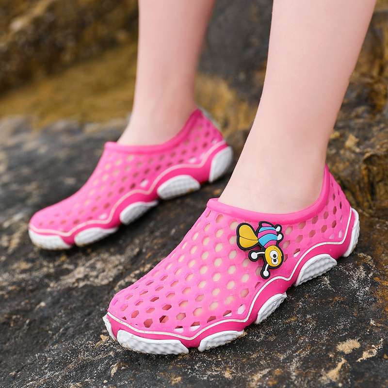 Parent-child children's beach shoes men's and women's summer non-slip soft-soled wading shoes small medium and older children's sandals bird's nest