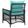 Garden Chair with Cushion Black 73 x 61 x 77 cm Poly Rattan