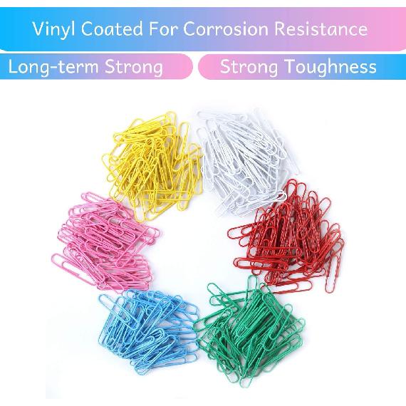 Mr. Pen- Paper Clips, 2 Inch, 240 Pack, Large Colored Paper Clips, Colored Paper Clip, Clip, Paperclips, Paper Clip, Office Supplies, Clips for