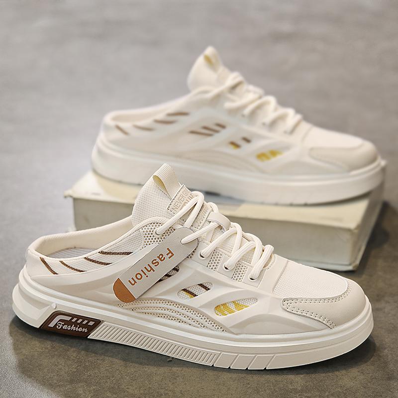New Men's Comfortable Sneakers Casual Shoes Breathable Trend Comfortable Summer Breathable Slip-on Half Slippers Sneakers