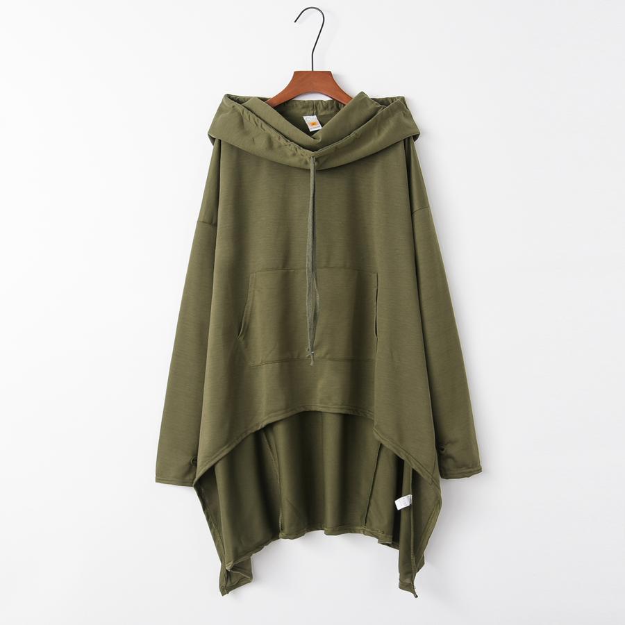 Fall/Winter Wish Amazon New Arrivals Women's Long Hooded Sweatshirt Solid Color