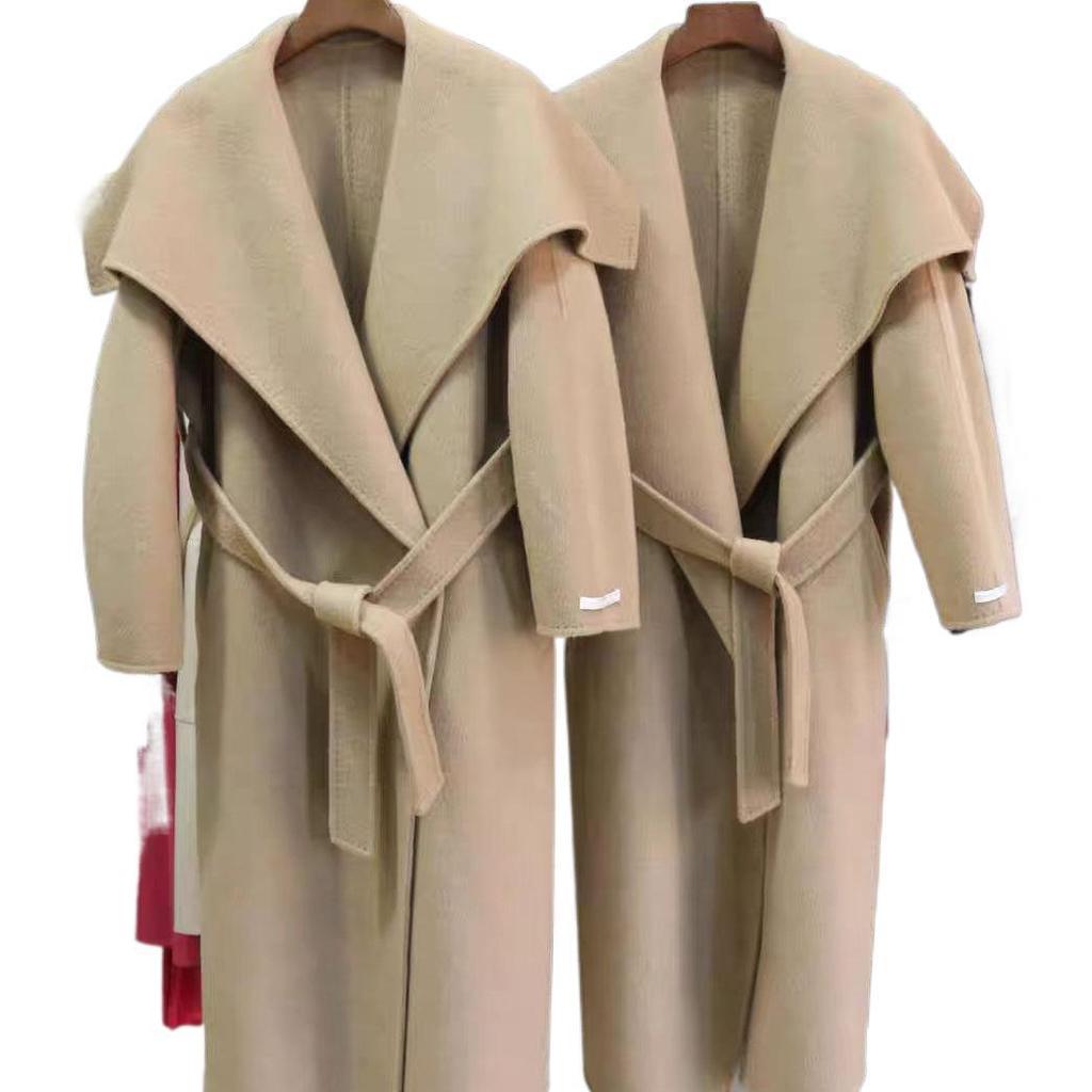 Woolen Long Elegant Double-Sided Lapel Wasteland Style Winter Autumn Loose Coat
