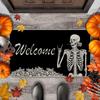 Halloween Floor Mat Entrance Door Porch Crystal Velvet Carpet Thanksgiving Skull Decorative Floor Mat Temu