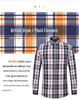 Men's Carbon Brushed Long-Sleeve Plaid Cotton Shirt
