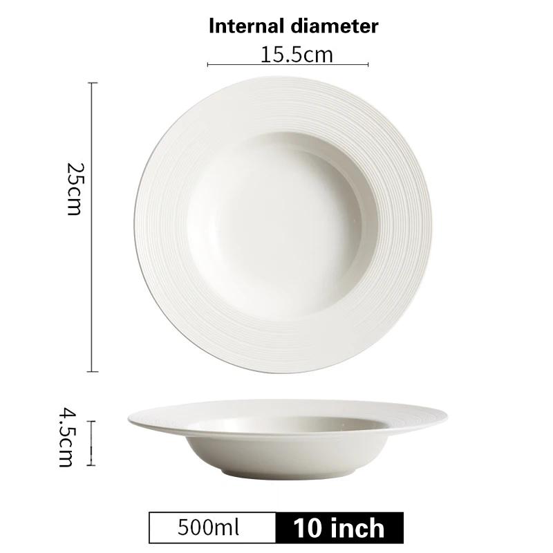 

Керамические глубокие тарелки для салата Японский камень западная еда Итальянская тарелка для супа Блюдо для пасты Обеденные тарелки Тарелки-соломенные шляпы