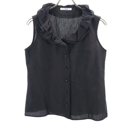 Rene Made in Japan Seidenmischung Ärmellose Bluse 36 TISSUE Stoff Damen Gebraucht