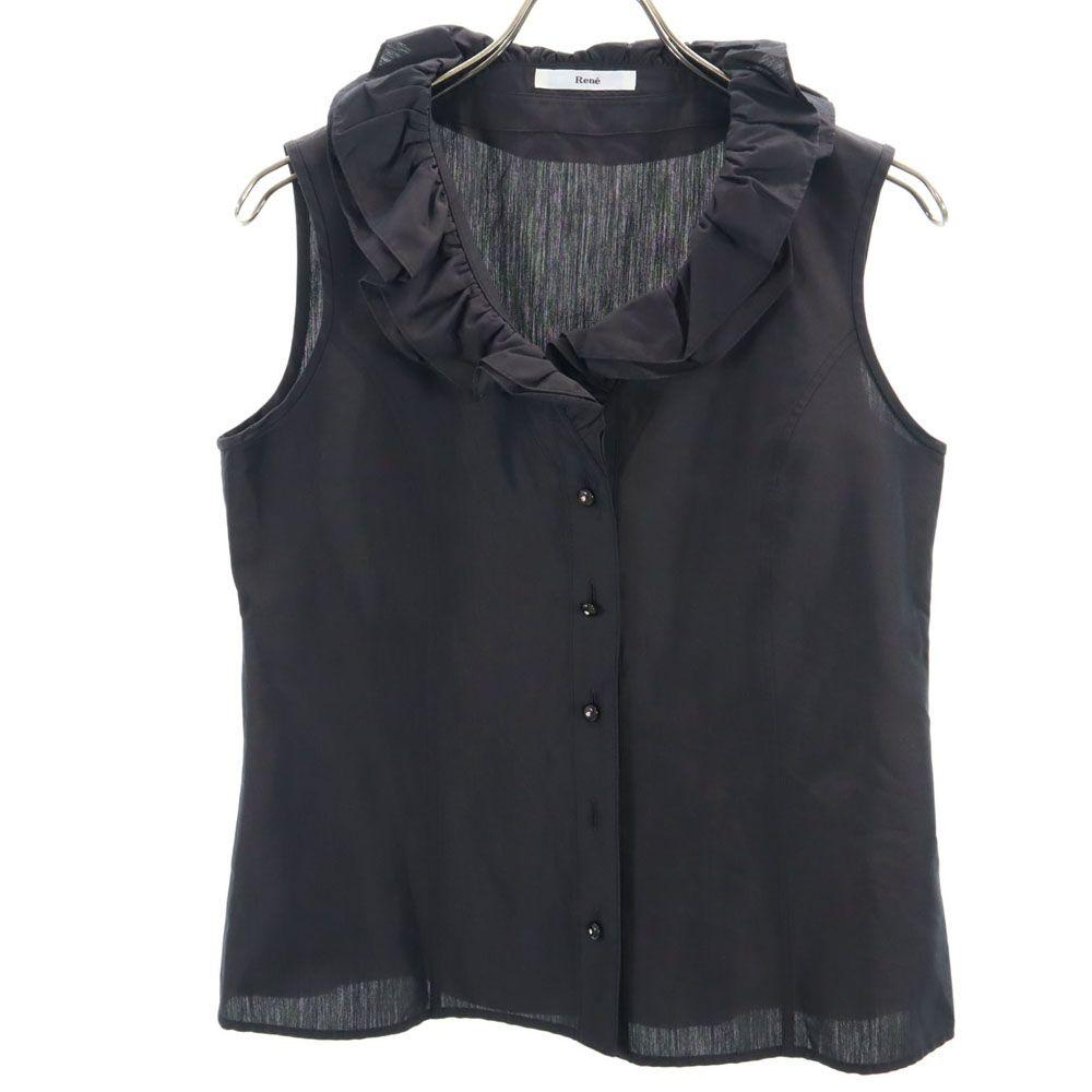 

Rene Сделано в Японии Блузка без рукавов из шелковой смеси 36 ТКАНЬ TISSUE Женская Б/У