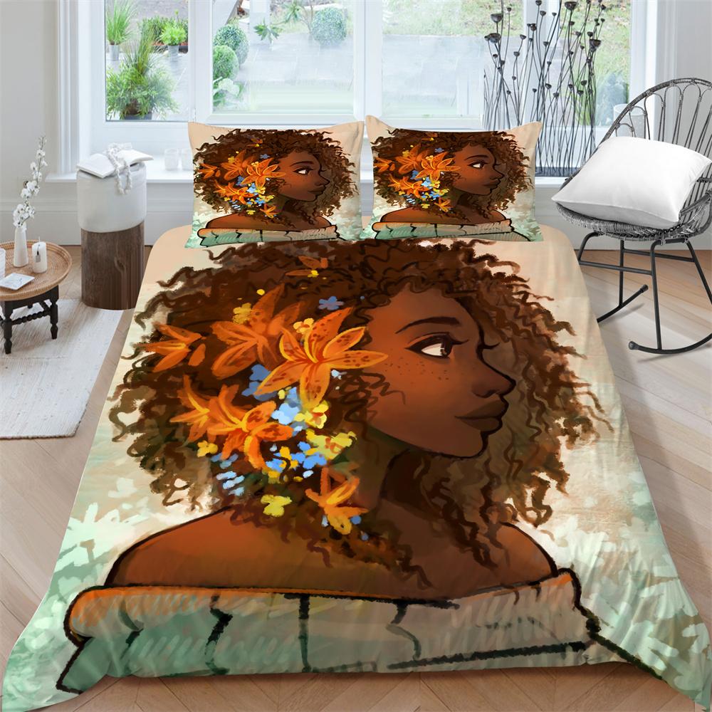 Home Textiles Bedding Girl Quilt Cover Bedding Set 3D Cartoon Duvet Cover Comfortable Bedclothes Microfiber Quilt Cover