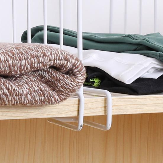 4-teiliger Kleiderteiler, Regal-Organizer, hochfest, rostfrei, korrosionsbeständig, einfach zu installierende Regalteiler, Schranktrenner