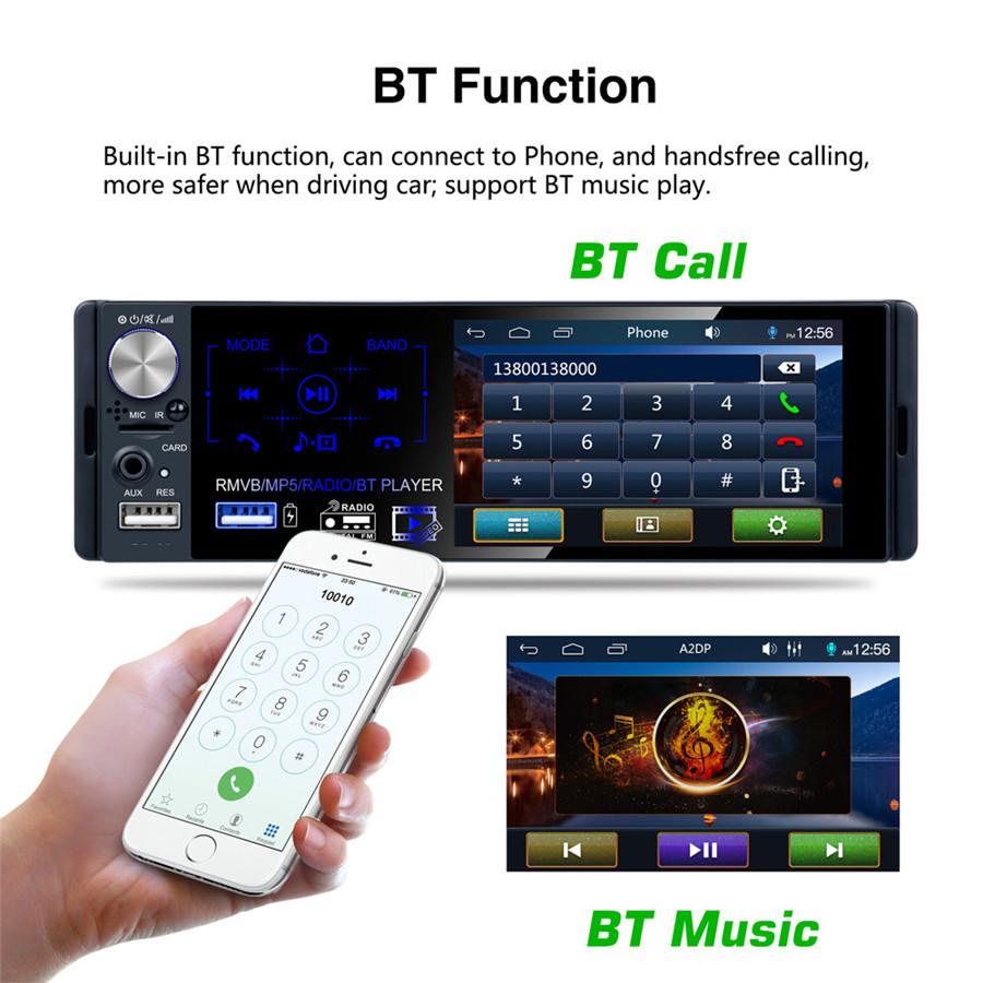 4.1" 1DIN Radio Stéréo Bluetooth FM Double USB MP5 Joueur de commande de Volant