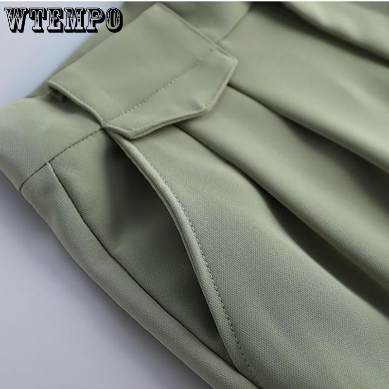 WTEMPO Summer Women's Short Trim Thin High Waist Shorts Loose Wide Leg Shorts Solid Color Thin Section Suit Shorts Casual Shorts