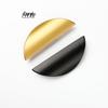 Black Copper and Gold Crescent Cabinet Handles - Nordic Minimalist Drawer and Wardrobe Hardware