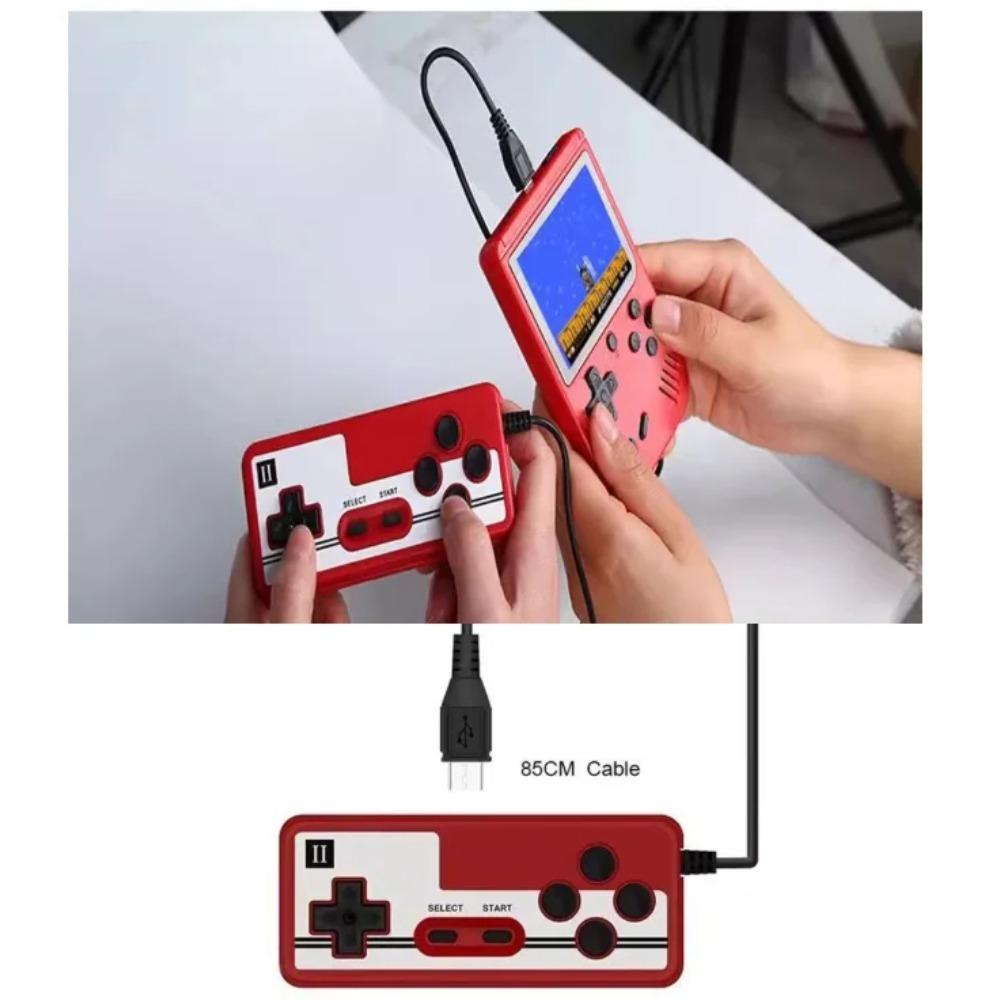 Console Portatile Retro Rossa per Bambini 400 Giochi Classici Ricaricabile Collegabile alla TV