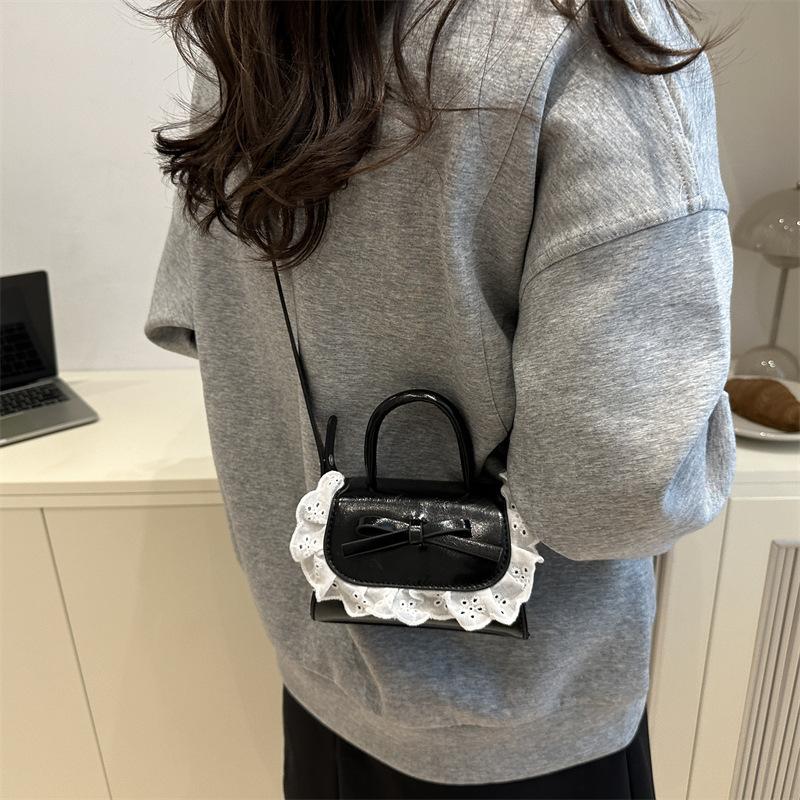 Mini Handbag Bag Women's Fresh and Sweet Lace Shoulder Messenger Bag Fashionable Commuter Bag