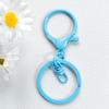 Buntes Schlüsselanhänger-Set mit Hummerverschluss: Dreiteilige Metall-Acht-Schnalle, Flacher Ring, DIY Schmuck Schlüsselanhänger Zubehör.