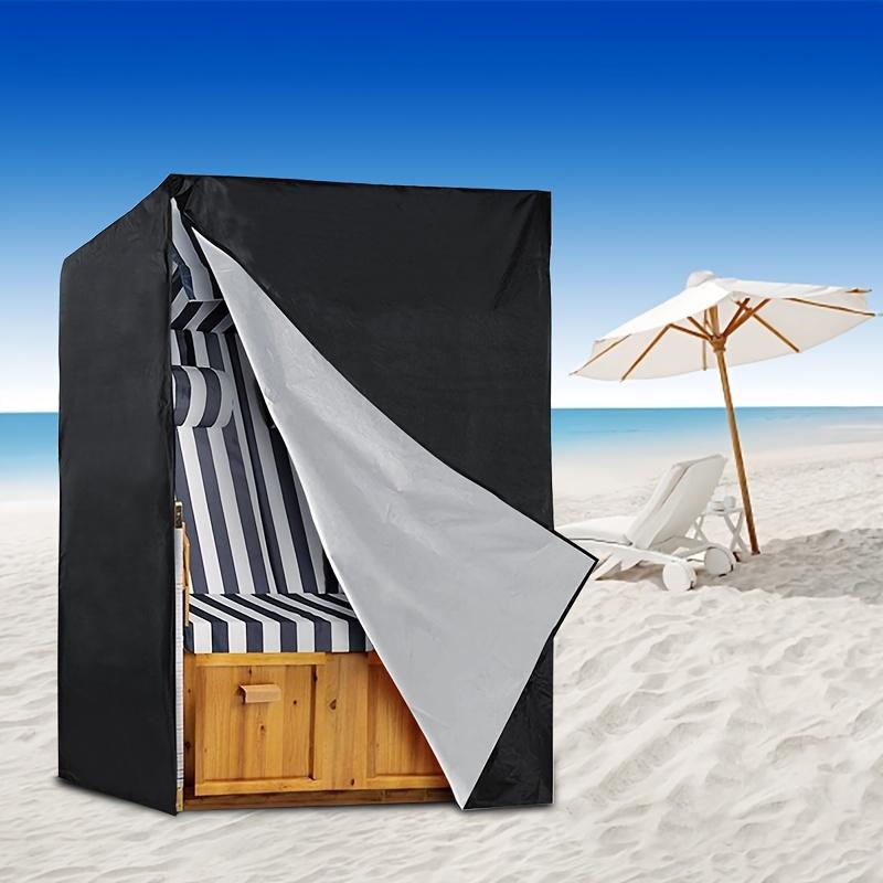 Outdoor Beach Chair Cover, Garden Swing Cover, 210D Black, Durable Patio Rocking Chair Cover nero