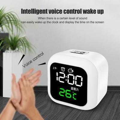 Saat Akıllı Çok Fonksiyonlu ABS LED Ses Kontrolü Yurt için Elektronik Çalar Saat