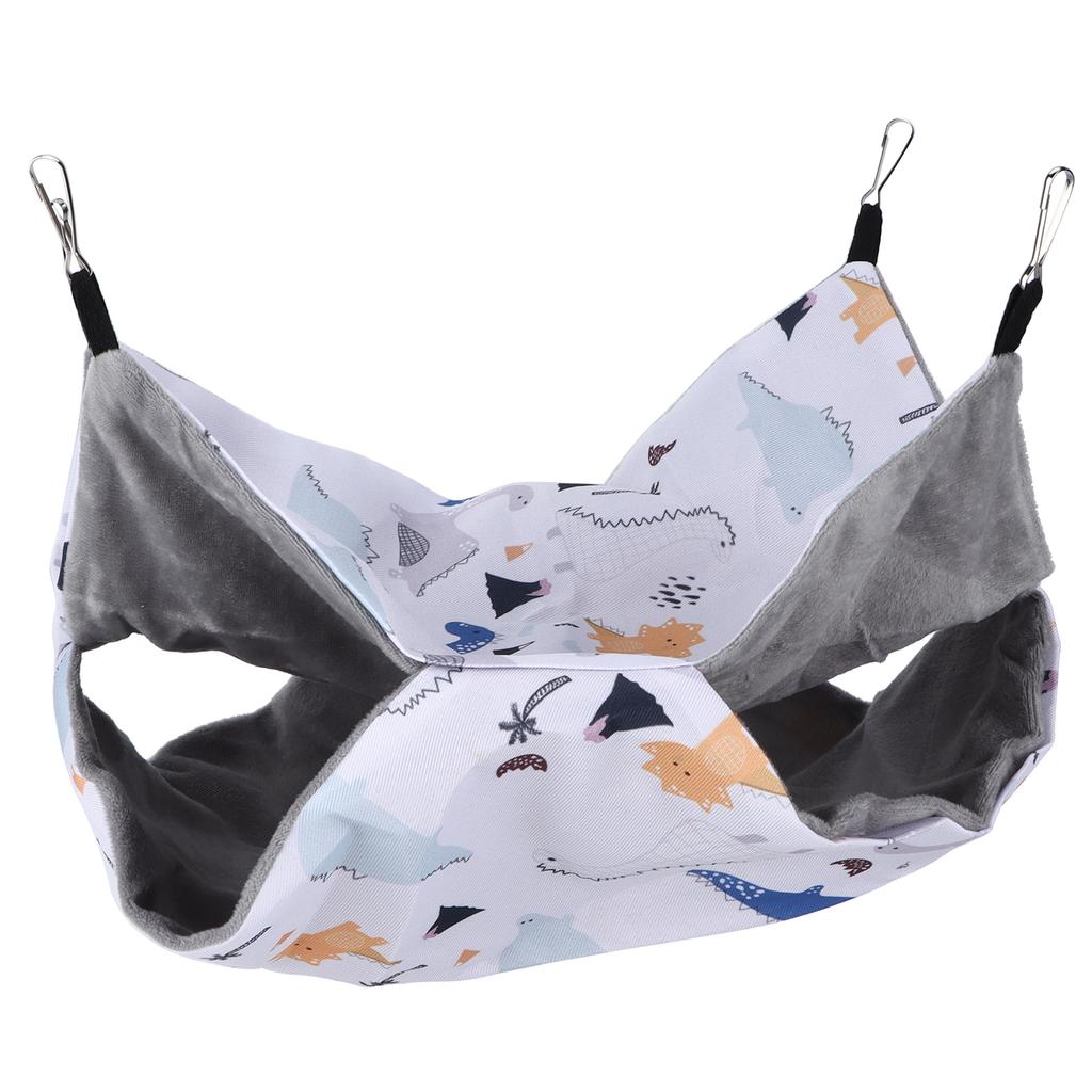 Pet Hamster Hanging Hammock Bunkbed Small Pet Bed Toy Suitable for Hamsters Mice White Rats and Other Small PetsL