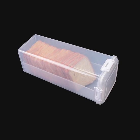 Airtight Bread Container Storage Box with Drawer Tray Transparent Lid Extend Shelf Life Bagel Kitchen Bread Organizer