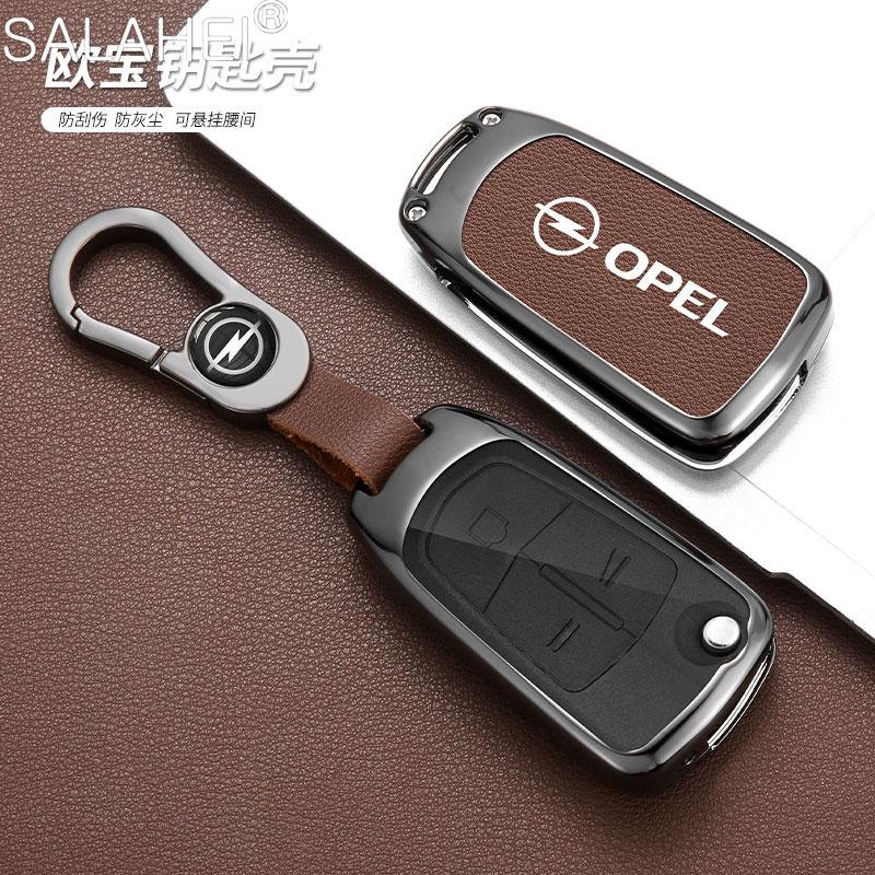 Kryt na klíče od auta ze slitiny zinku a kůže, obal, přívěsek na klíče Pro Opel Vauxhall OPC ADAM Insignia Antara Corsa J D H Kadett GT Příslušenství