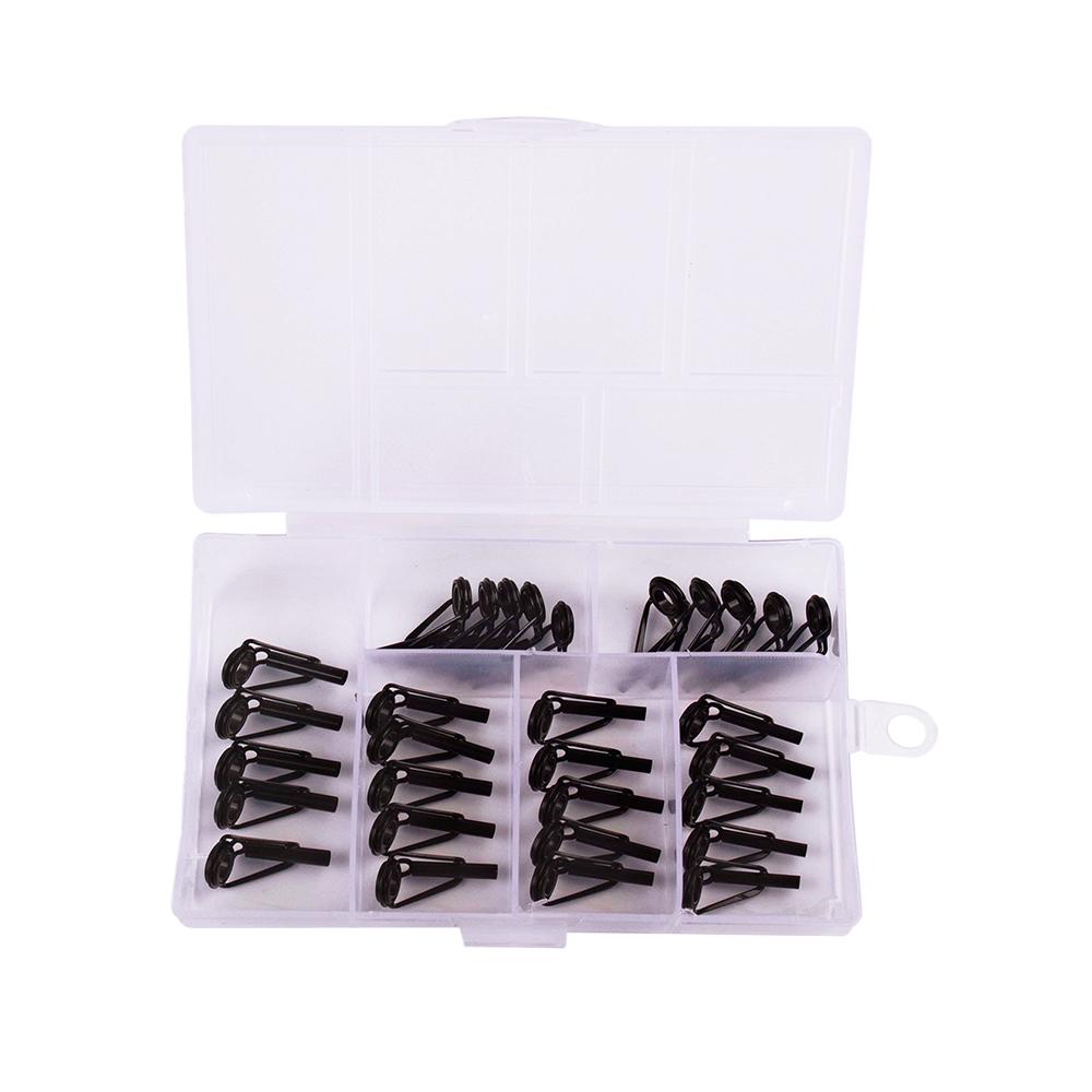 Stainless Steel & Ceramic Ring Set Saltwater Fish Target Guide Tool for Fishing Rod Repair Accessories Sea Fishing Guide Ring 80pcs/box