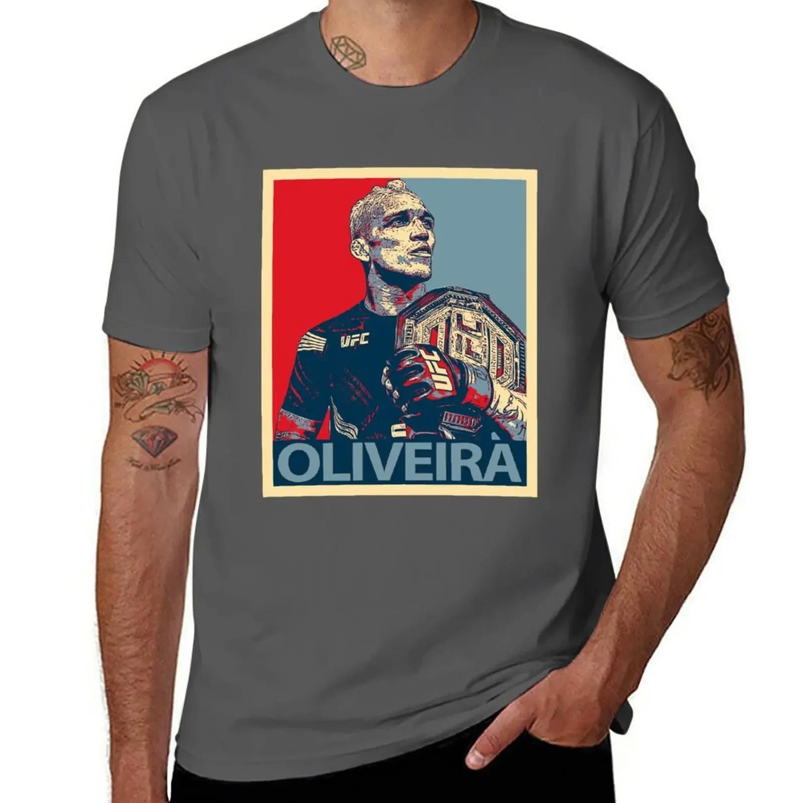 Футболка-блузка Charles Oliveira, быстросохнущая, облегающая, для мужчин. 4XL
