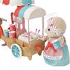Sylvanian Families Amusement Park Shop Popcorn ST Mark Certified Toy Dollhouse for Ages 3 and Sylvanian Epoch "Ponpon! Cycle" Mi-90 Up, Families,