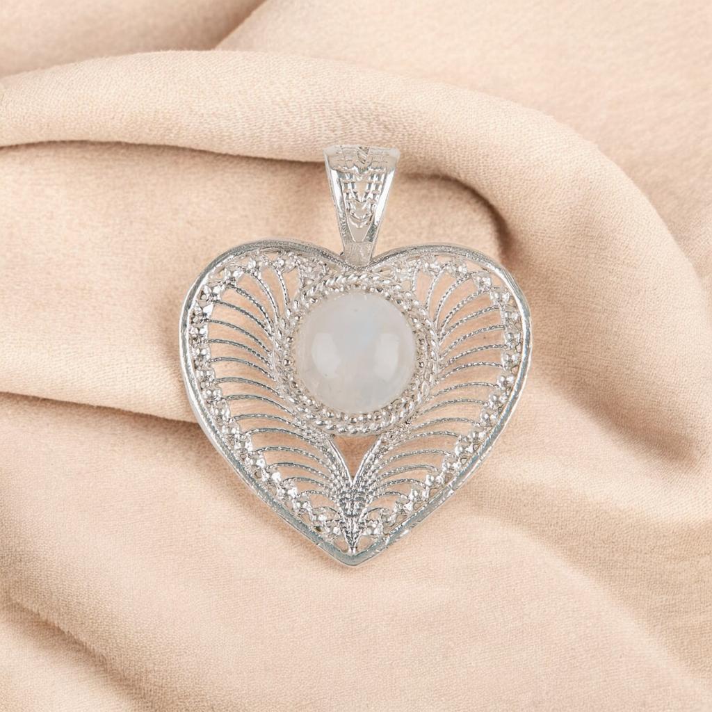 Rainbow Moonstone Gemstone 925 Sterling Silver Jewelry Pendant Anniversary Gift CP-15-34