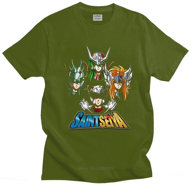 Adventure Manga Anime Saint Seiya T Shirt Men Soft Cotton Tee Tops Knights Of The Zodiac Tshirts Short Sleeve T-shirt Clothes