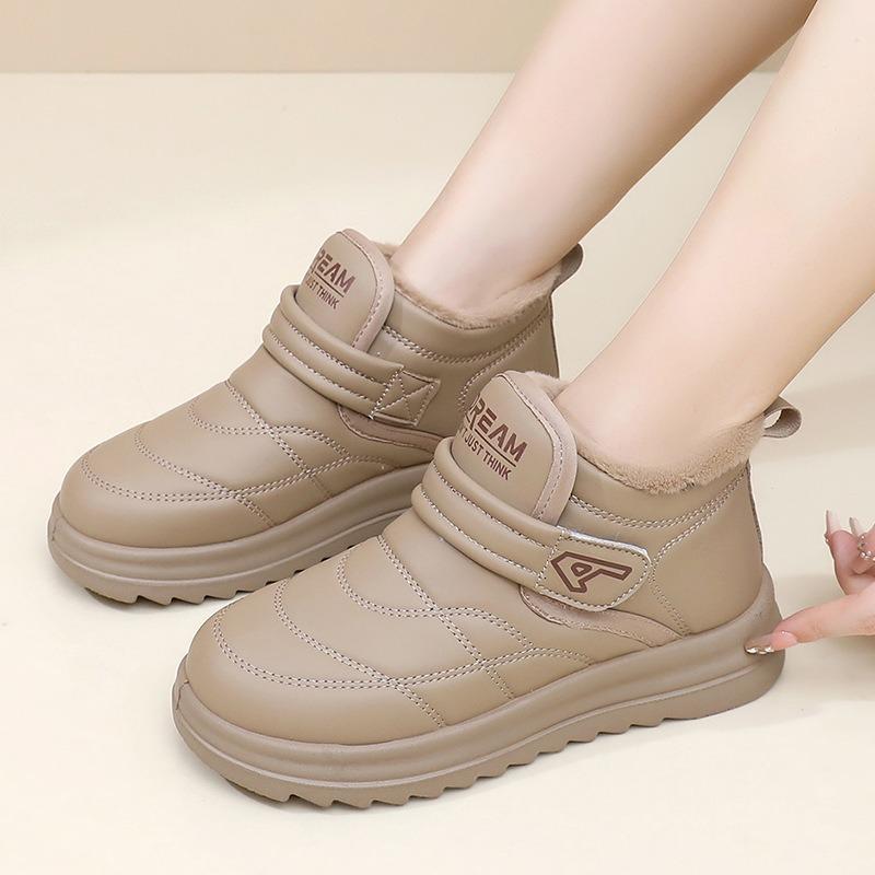 Women's Plush Lined Winter Slip-Ons, Cozy Comfort Casual Shoes, Non-Slip Warm House Booties Versatile Wear