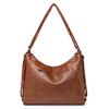 New Women's Bag Large-capacity Shoulder Bag Retro Soft Leather Tote Bag Fashionable Commuter Shoulder Messenger Bag