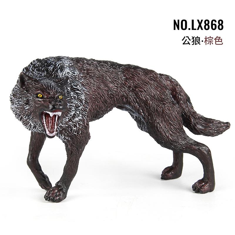 Simulert Skogsdyr Ulv Modell Grå Ulv Hvit Ulv Gående Brun Ulv Arktisk Ulv Bordplate Statisk Ornament Leke