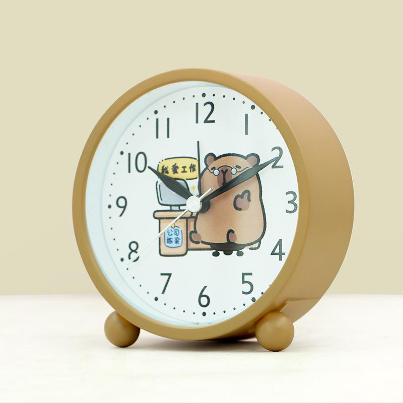 Creative Children's Alarm Clock Cartoon Card Tired Bara Animal Student Boy and Girl Desktop Clock Gift Desktop Small Watch