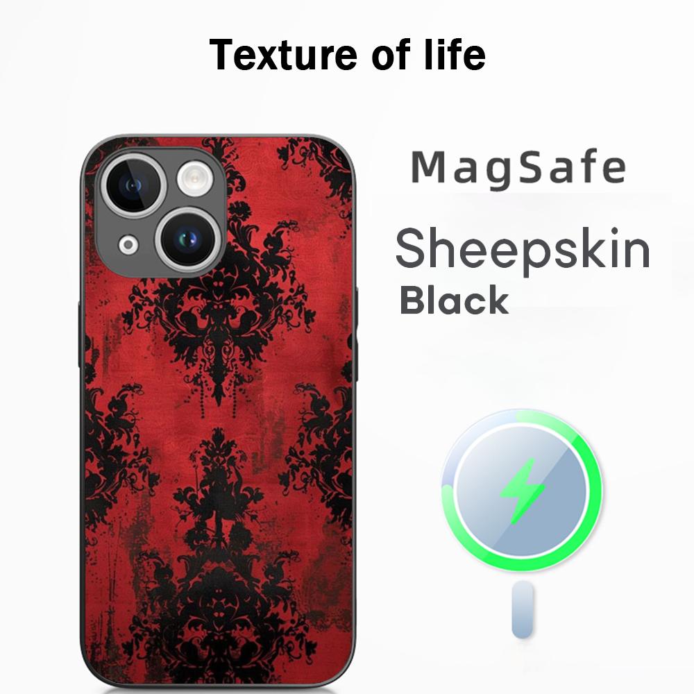 Super cool vampire fashion pattern design Phone Case For iPhone 17 16 15 14 13 12 Plus Pro Max High-end Luxury Magsafe Sheepskin