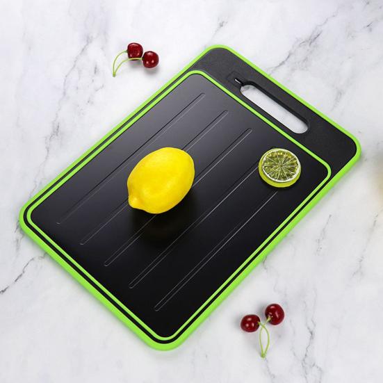 Food Chopping Board Rounded Edge Widely Used Easy To Clean Convenient Quick Thaw Tool Kitchen Supplies