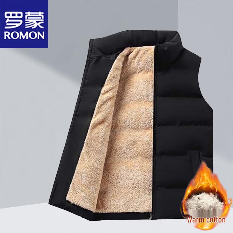 ROMON Men's Casual Sleeveless Fleece-Lined Vest