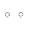 Light Luxury Hollow Pearl Ear Clips, Women's No Holes, Exquisite Zircon Stud Earrings, High-grade Mosquito Coil Disc Earrings, No Earholes.