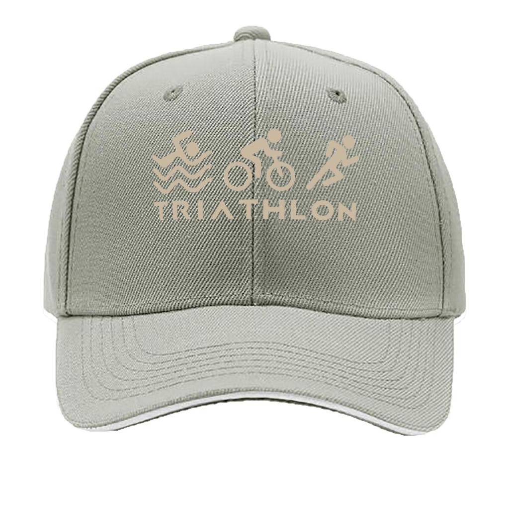 Triathlon  Sports Endurance  Themed Design Sandwich Baseball Cap