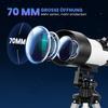 Astronomy Telescope for Adults and Beginners with 70 mm Aperture, Carry Bag, White