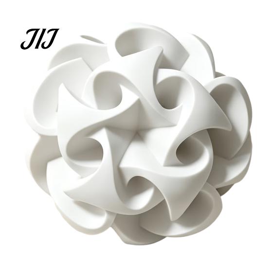 Versatile Office Desk Accessories 3D Printed Geometric Hollow Sphere Sculpture, Abstract Twisted Flower Fine Craftsmanship Decor Ball Ornament, Modern