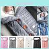 Newborn Baby Winter Wrap Warm Swaddle Blanket Knit Sleep Bag With Button Closure