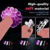 Penis Rings Cock Rings Set,Cock Ring Sleeve Penis with 3D Beads for Couple Sex, Soft Stretchy Penis Toy Mens Sex Toy 3Pcs Purple