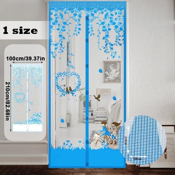 Магнитная занавеска для двери, защита от комаров, насекомых, мух, насекомых, автоматическое закрытие, домашняя вентиляционная дверная занавеска