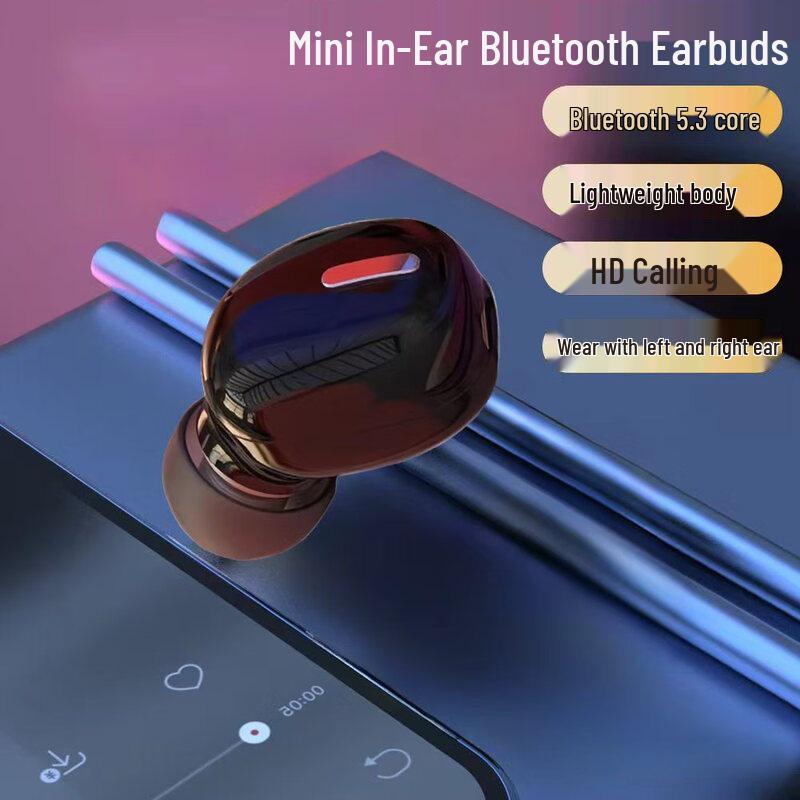 X9MINI Invisible Wireless Bluetooth Earbud: Noise-Cancelling, Waterproof, Perfect for Driving, Sports, Running, and Business, Single Ear Design.